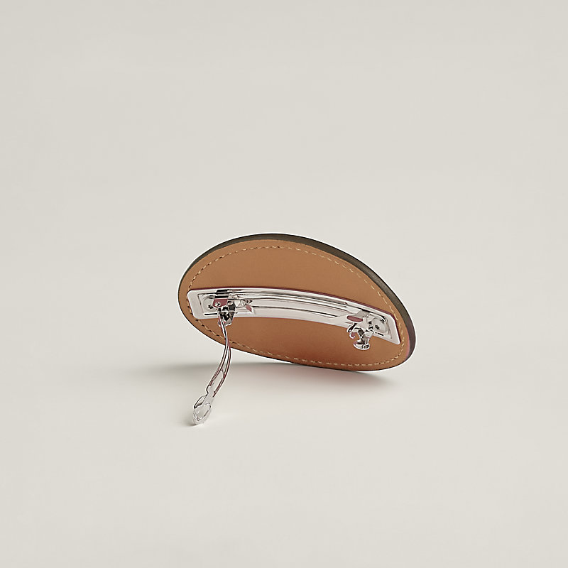 エルメス　ヘアアクセサリー　バレッタ　髪留め　エブリン　エヴリン　PM チャイ バレッタ-《エヴリン》-pm--